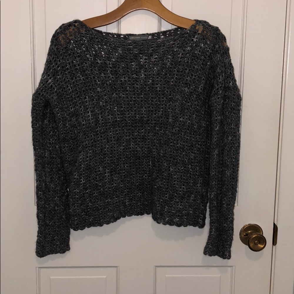 James Perse Crochet sweater